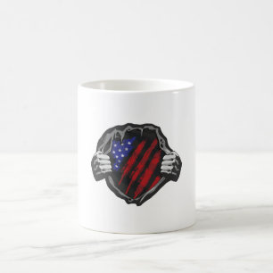 USA:s superhjälte Costume Flagga Kaffemugg