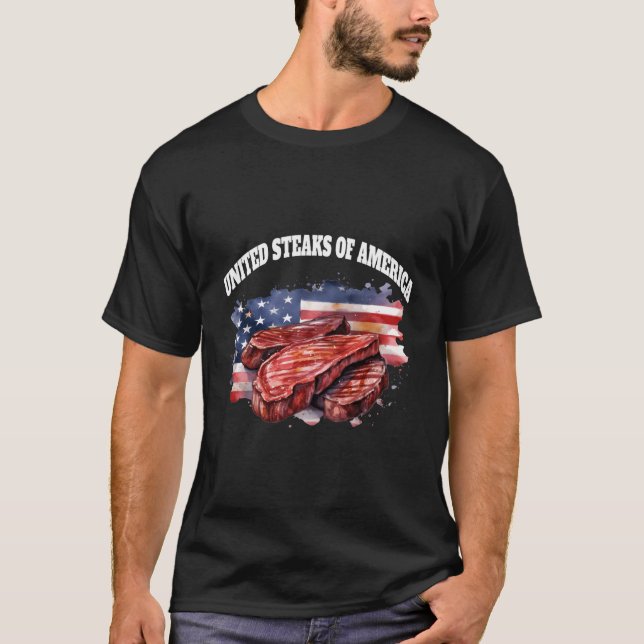 USA: s toppar, Läckande patriot Bbq U T Shirt (Framsida)
