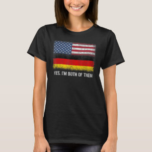 USA:s Tysklanda tyska amerikanska Flagga Dual Citi T Shirt