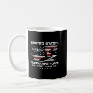 USA:s ubåt Force Veteran får bättre Flagga VI Kaffemugg