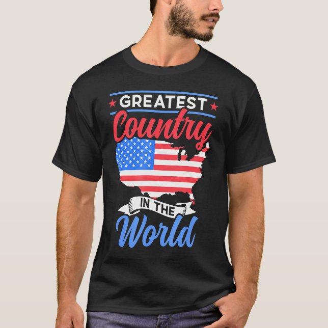 USA:s Underbarare amerikanska ammer Land i världen T Shirt (Framsida)