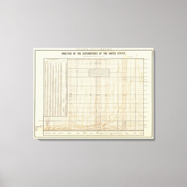 USA:s utgiftsanalys Canvastryck (Framsida)