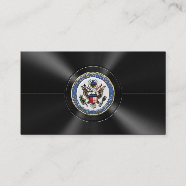 USA:s utrikesdepartement Emblem [3D] Visitkort (Framsida)
