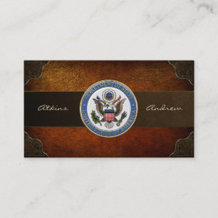 USA:s utrikesdepartement Emblem [3D] Visitkort