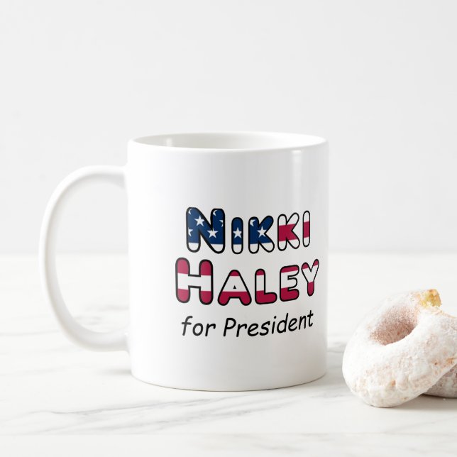 USA:s val 2024 Nikki Haley till president Kaffemugg (Med munk)