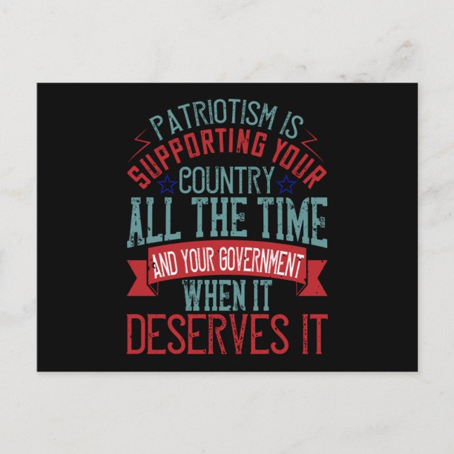 USA:s val - patriotism stöder Vykort (Framsida)