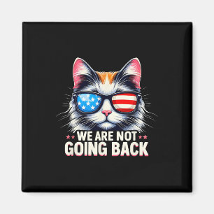 USA:s valdag 2024 Amerikanska Flagga Katt vi inte Magnet