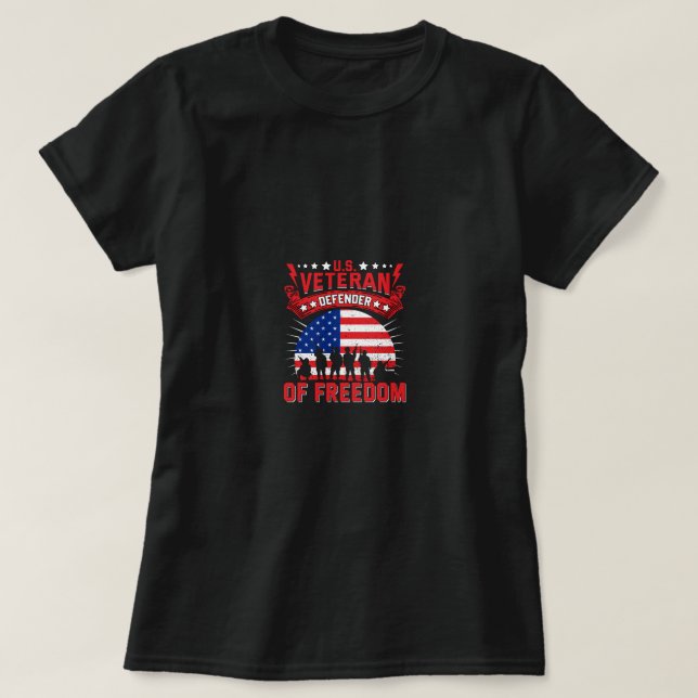 USA:s veteranförsvarare av friheten T Shirt (Design framsida)