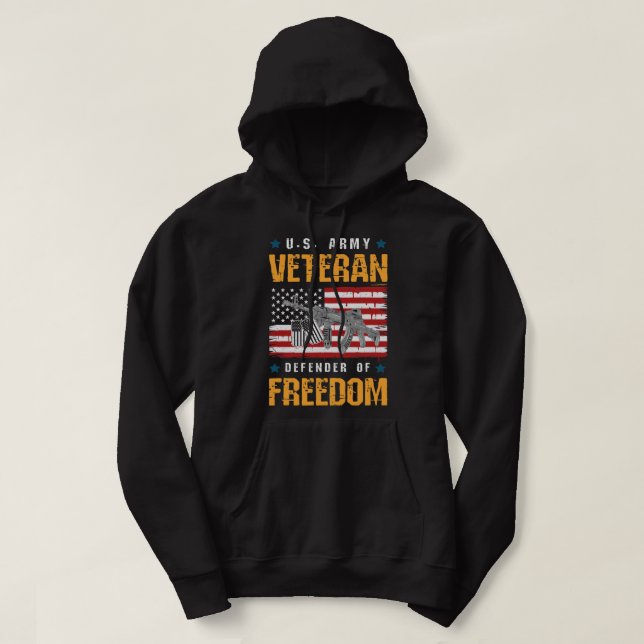 USA:s veteranförsvarare av frihetsveteranerna 127 Hoodie (Design framsida)