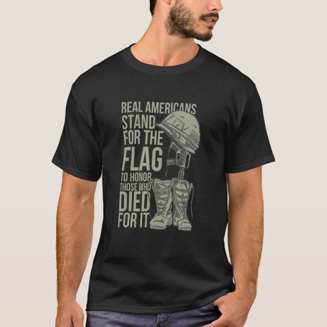 USA:s veteranska Tack veterandag Patriot 1 T Shirt (Framsida)