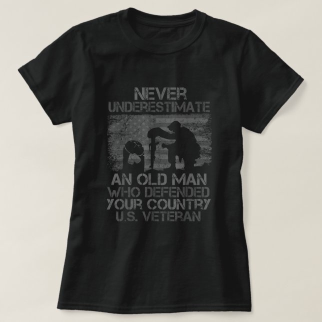 USA:s veteranska veteraner T Shirt (Design framsida)