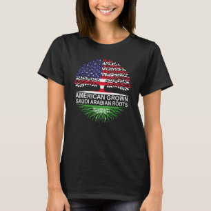 USA & Saudi arabi Flaggor American Grown Saudi ara T Shirt