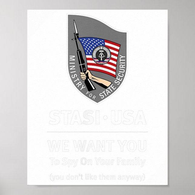 Usa Secret Think Police Öster German Surveillance Poster (Framsidan)