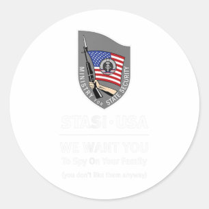 Usa Secret Think Police Öster German Surveillance Runt Klistermärke