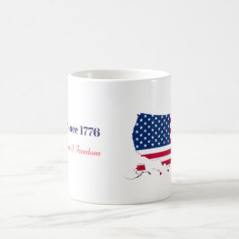 USA Sedan 1776 Patriotisk Amerikansk Flagga Frihet Kaffemugg