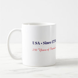 USA Sedan 1776 Patriotisk Amerikansk Flagga Frihet Kaffemugg