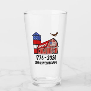 USA Semiquincentenial 250-årsdagen 1776-2026 Glaskopp