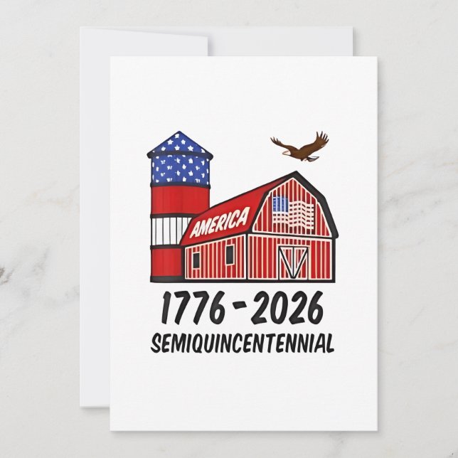 USA Semiquincentenial 250-årsdagen 1776-2026 Inbjudningar (Framsida)