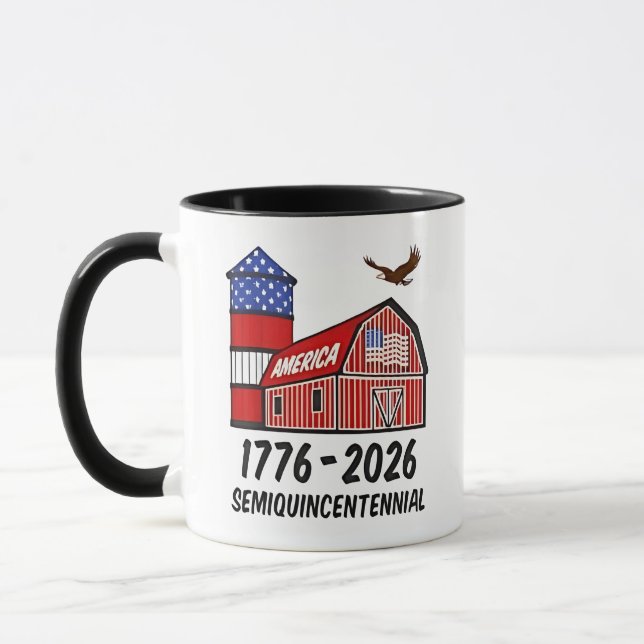 USA Semiquincentenial 250-årsdagen 1776-2026 Mugg (Vänster)
