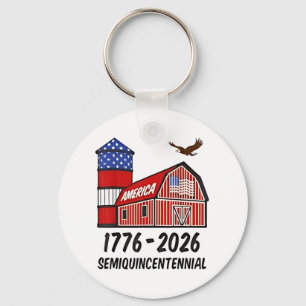 USA Semiquincentenial 250-årsdagen 1776-2026 Nyckelring
