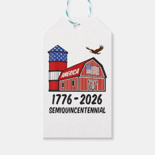 USA Semiquincentenial 250-årsdagen 1776-2026 Presentetikett