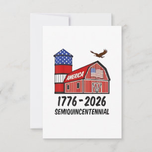 USA Semiquincentenial 250-årsdagen 1776-2026 Tack Kort