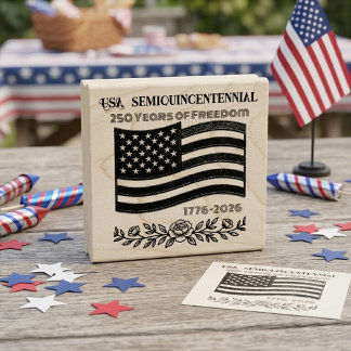 USA Semiquincentennial 250 år av frihet Flagga Stämpel