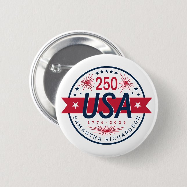 USA Semiquincentennial America's 250th Anniversary Knapp (Framsida & baksida)