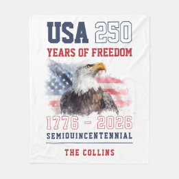 USA Semiquincentennial Amerikanska 250-årsjubileet Fleecefilt