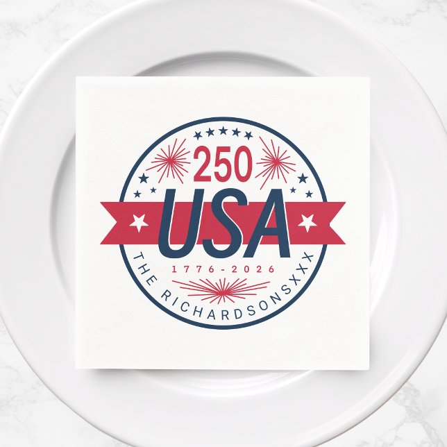 USA Semiquincentennial Amerikas 250-årsjubileum Pappersservett (USA Semiquincentennial America's 250th Anniversary Napkins)