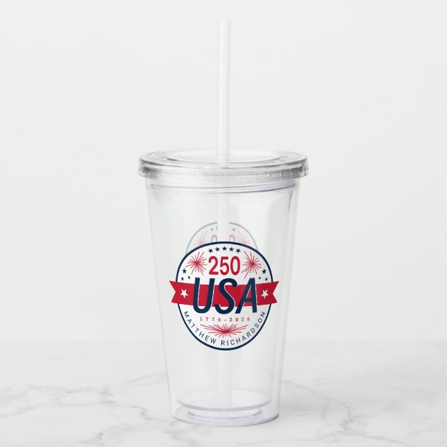 USA Semiquincentennial Amerikas 250-årsjubileum Take Away Mugg (Framsida)