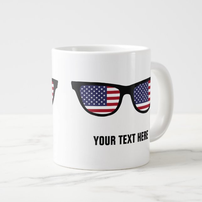 USA Shades anpassningsbar mugg Jumbo Mugg (Framsida höger)