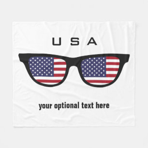 USA Shades anpassningsbar text & färg filtar