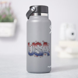 USA Shimmer och Stars Ord Art Vinyl Klistermärken