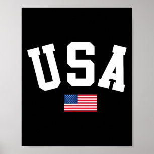 USA Shirt Manar Women Kids American Flagga Patriot Poster