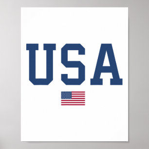 USA Shirt Women Manar Kids American Flagga Patriot Poster