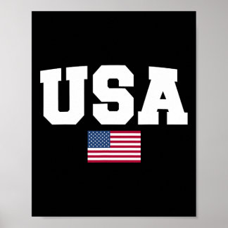 USA Shirt Women Manar Kids American Flagga Patriot Poster