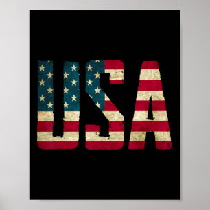 USA Shirt Women Manar Kids American Flagga Patriot Poster