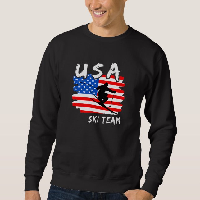 USA Ski   Lång Ärmad Tröja (Framsida)