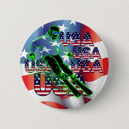 USA SKIING BUTTON KNAPP