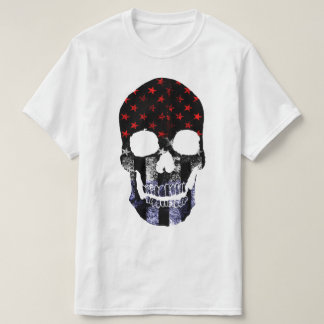 USA Skull Krigare T Shirt