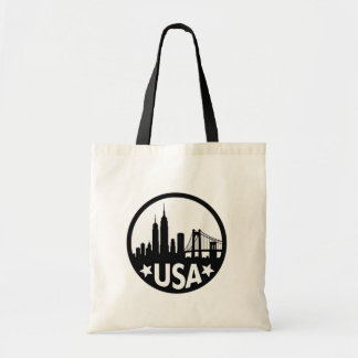 USA Skyline Silhouette Tygkasse