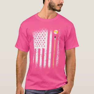 USA Snooker 9 Bollar 8 Bollar Billiard Players T Shirt