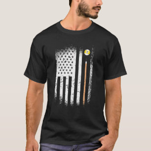 USA Snooker 9 Bollar 8 Bollar Billiard Players T Shirt