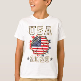 USA Soccer - American Football Kids Fan Gift 2026 T Shirt