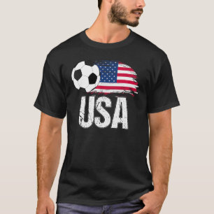 USA: Soccer Ball Fläkt USA flagga Team: Sport Am T Shirt