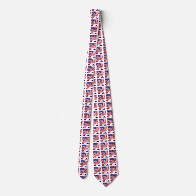 USA Soccer Ball och Flagga Slips (Baksida)