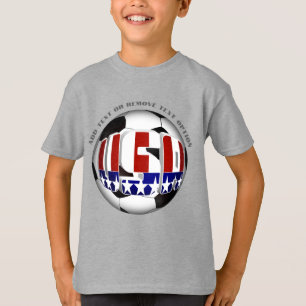 USA Soccer Ball Sports T Shirt
