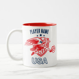 USA Soccer Eagle National Team Patriotic Action Två-Tonad Mugg
