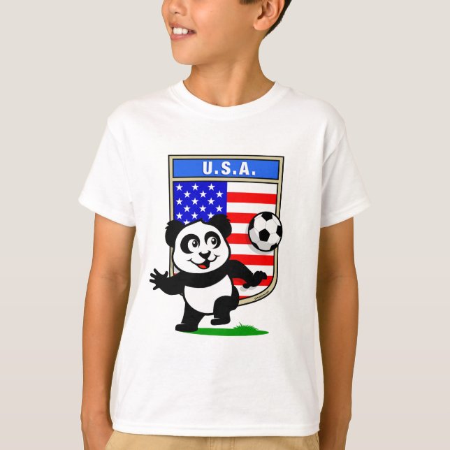 USA Soccer Panda T-shirt (Framsida)